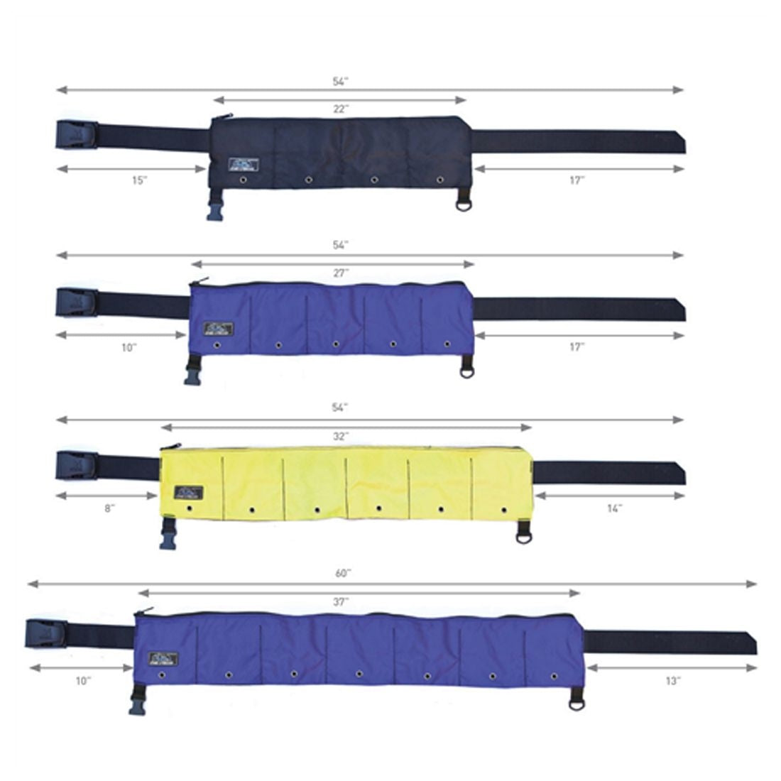 XS Scuba Zippered Pocket Weight Belt Each Pocket holds up to 5 lbs