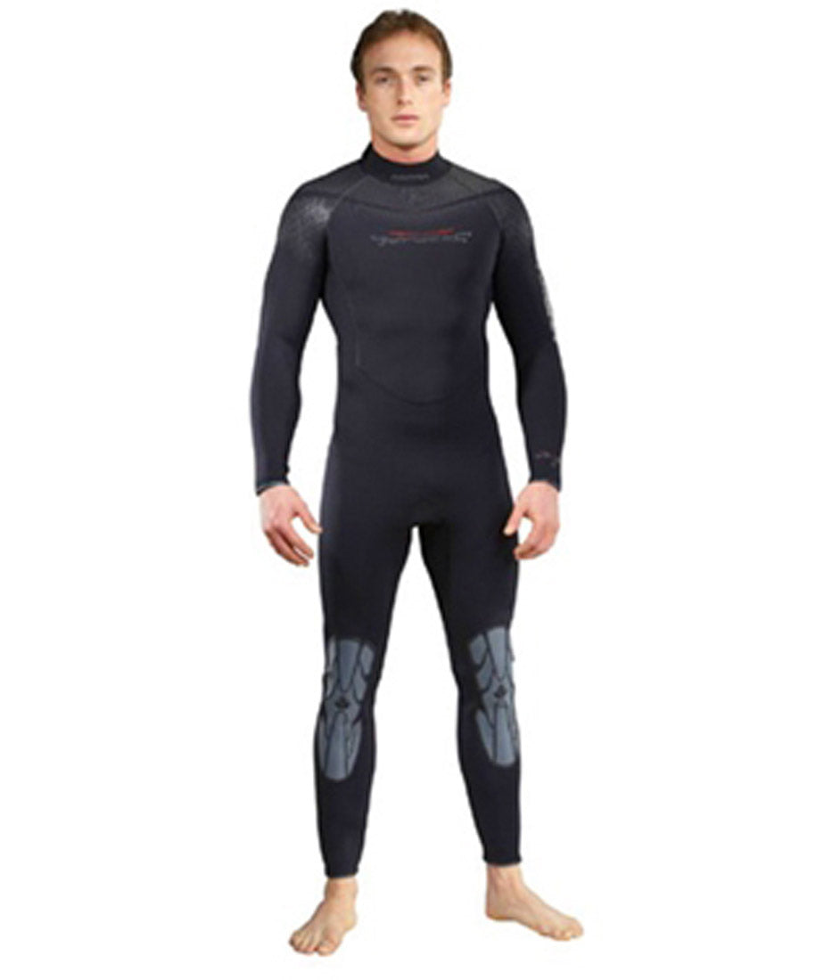 3mm Akona Mens Full Quantum Stretch Super Stretch Wetsuit for Scuba Diving, Surfing and Snorkeling