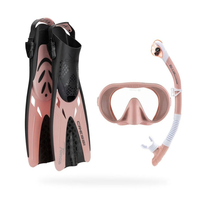 Cressi Musa Explorer Mask, Snorkel, Fin Set