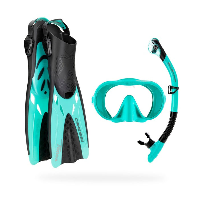Cressi Musa Explorer Mask, Snorkel, Fin Set