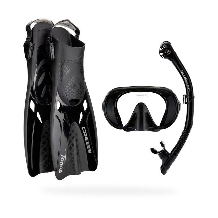 Cressi Musa Explorer Mask, Snorkel, Fin Set