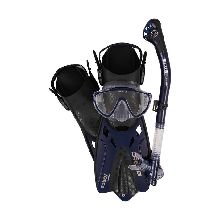 Cressi Tino Adventure Mask, Snorkel, Fin Set