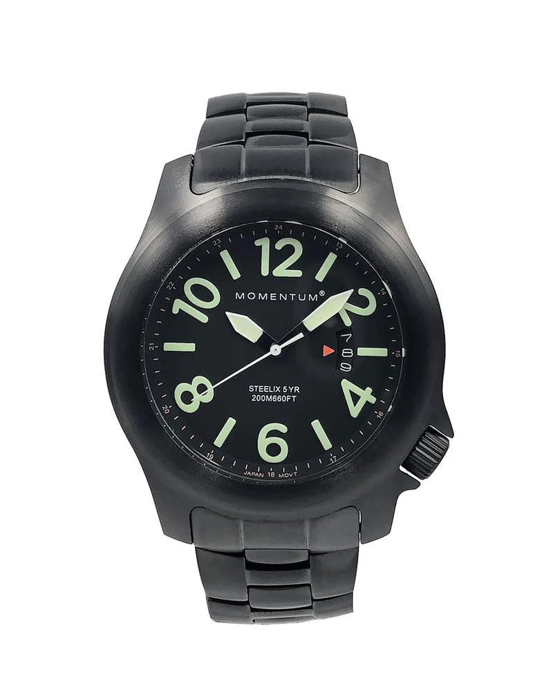 Momentum Steelix Black-ion Watch w/ Nylon Nato Band All Options
