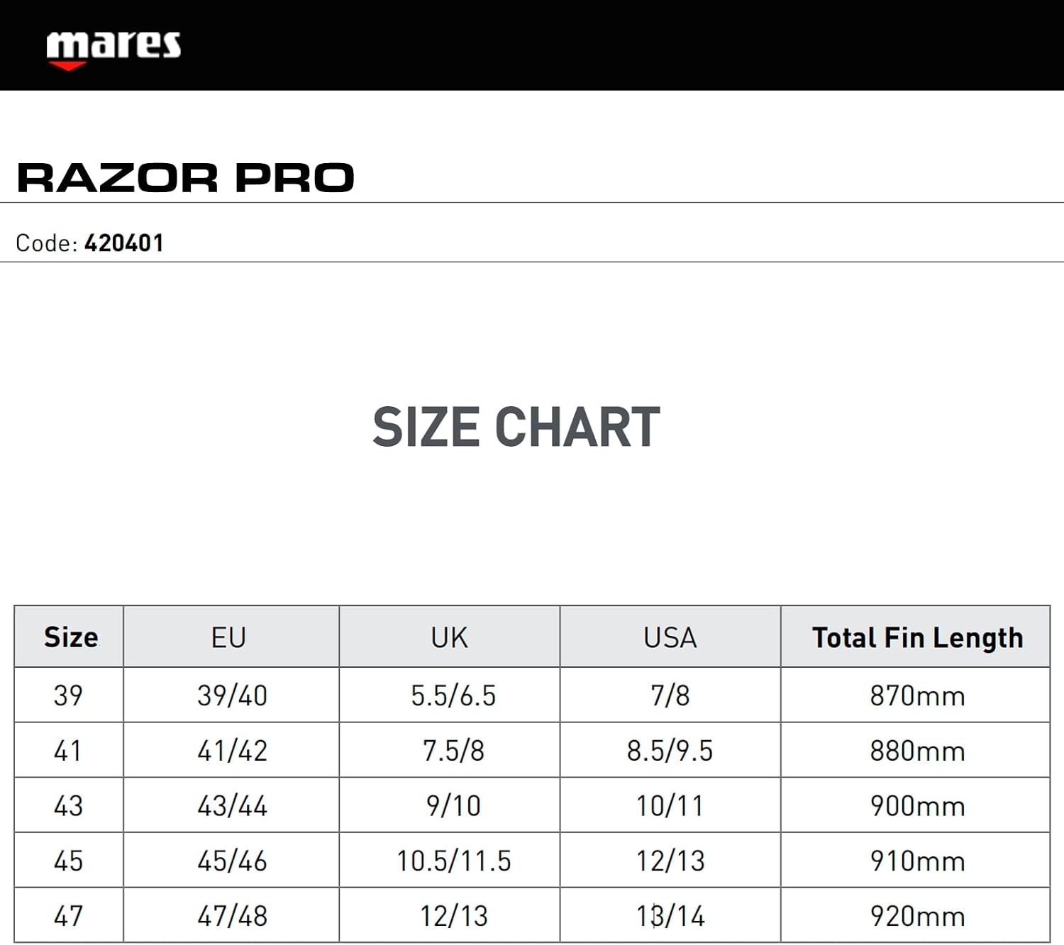 Mares Razor Pro Freediving Fins