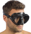 Cressi Air Black Silicone Skirt Two Lens Mask for Scuba Diving Spearfishing