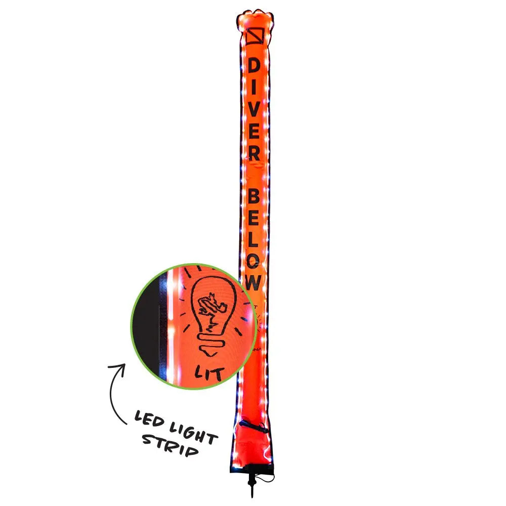 Akona 6ft Surface Marker Buoy w/ LED Lights
