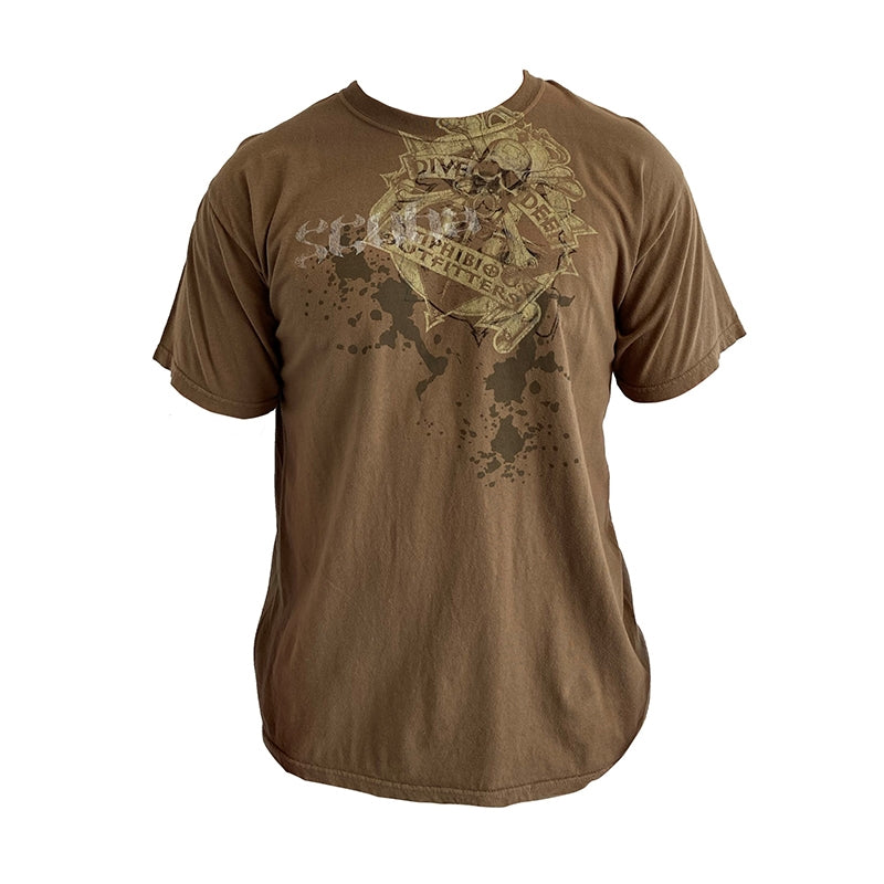 Amphibious Outfitters T-Shirt Dive AO Fashion Brown Scuba