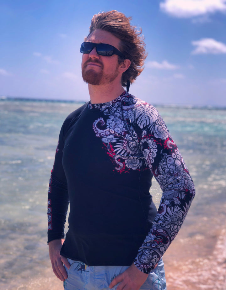 Spacefish Army Mens Octopower Rashguard