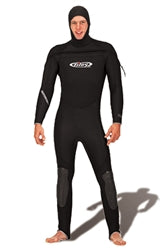 Tilos 7mm Mens Silver Armor Platinum Hooded Full Wetsuit