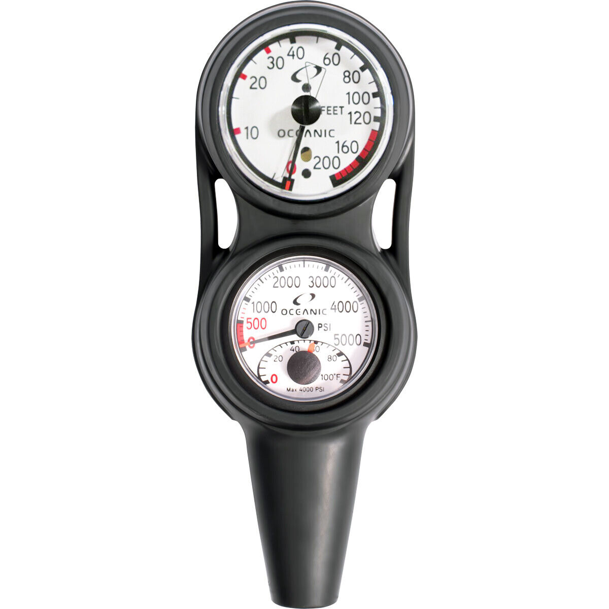 Oceanic Max-Depth Gauge Navcon SWIV 3 Console With Compass