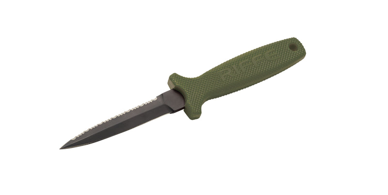 Riffe EDC 4.5in Blade 420 HT SS Orange Pyra Grip Handle Knif