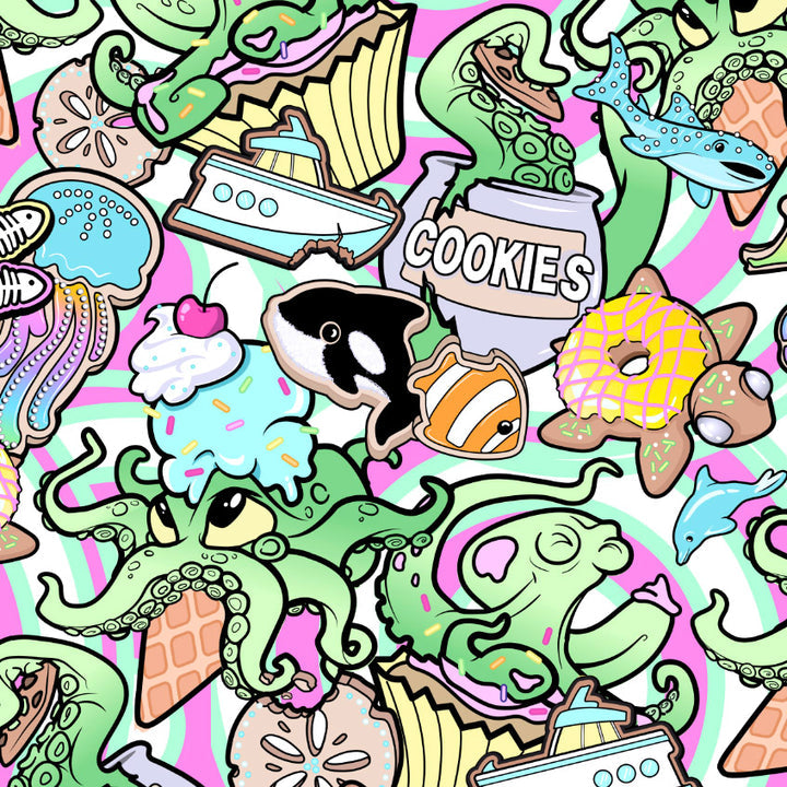 Spacefish Army Womens Candy Octopus Rashguard