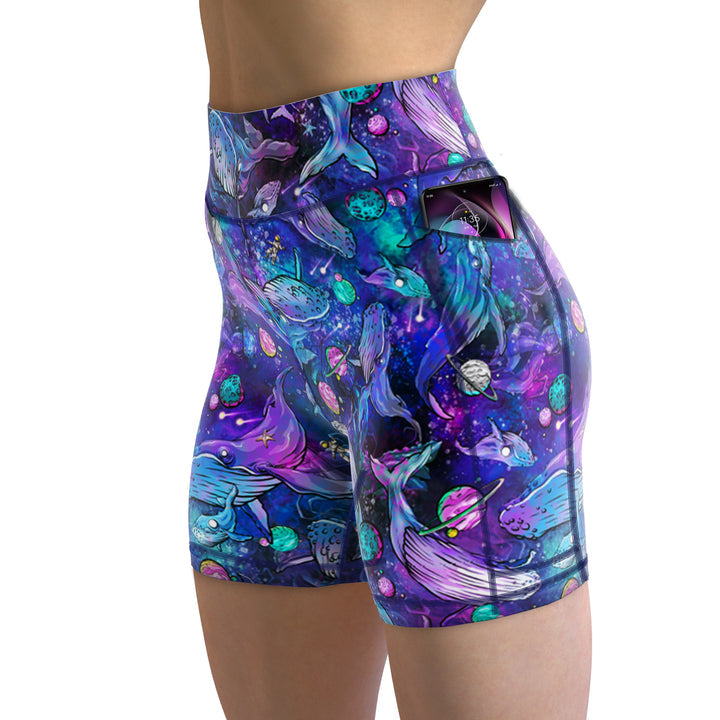 Spacefish Army Womens Cosmic Whale Shorts