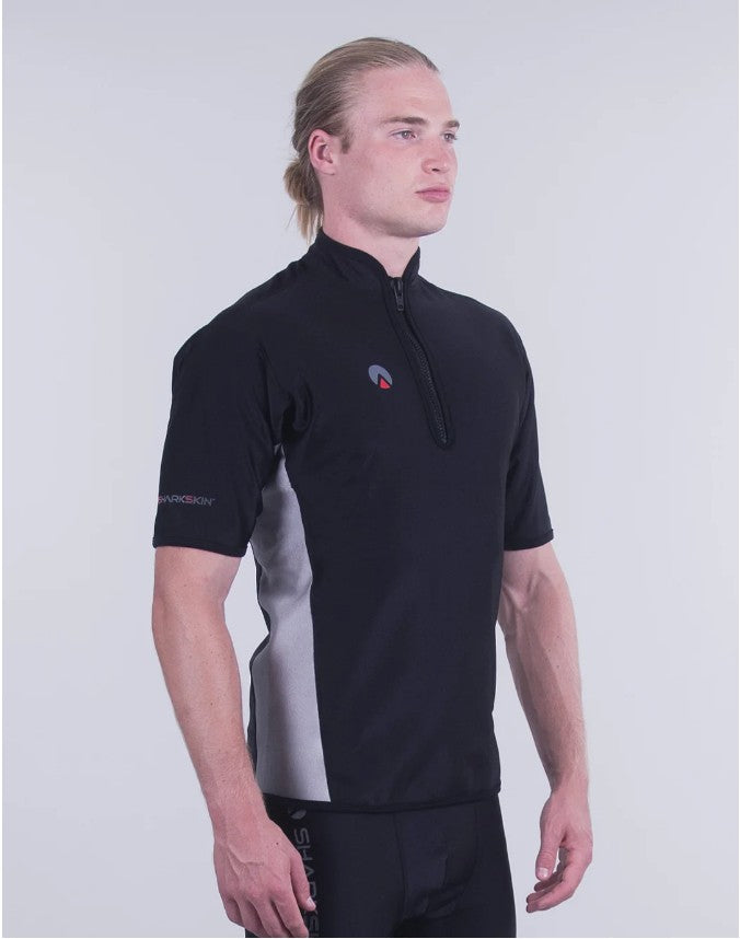 Sharkskin Mens Chillproof 2025 Short Sleeve Chest Zip Top