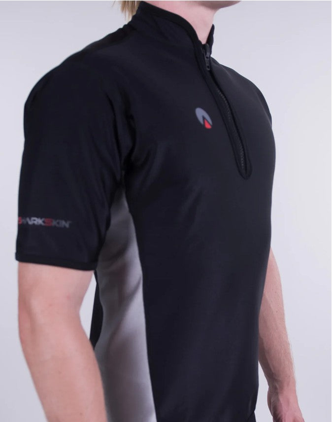 Sharkskin Mens Chillproof 2025 Short Sleeve Chest Zip Top