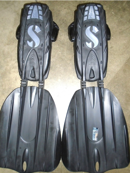 Scubapro Seawing Nova Fins Open Heel Size LARGE Scuba Diving Snorkeling - BLACK