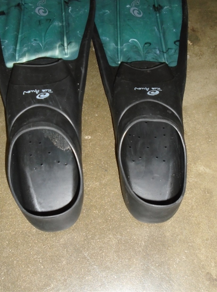 Rob Allen Scorpia Full Foot Freediving Fins Long Blade Scuba Diving Spearfishing - Size SMALL