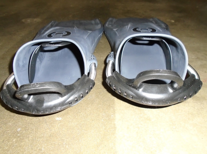 Hollis F1 LT Fins Open Heel Scuba Diving Snorkeling Size 2XL - GRAY
