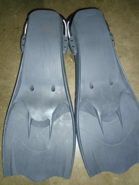 Hollis F1 LT Fins Open Heel Scuba Diving Snorkeling Size 2XL - GRAY
