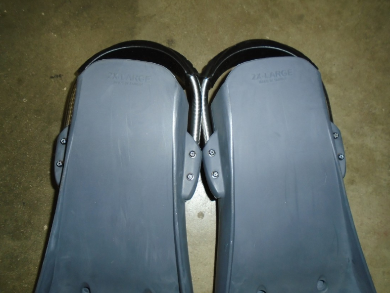 Hollis F1 LT Fins Open Heel Scuba Diving Snorkeling Size 2XL - GRAY