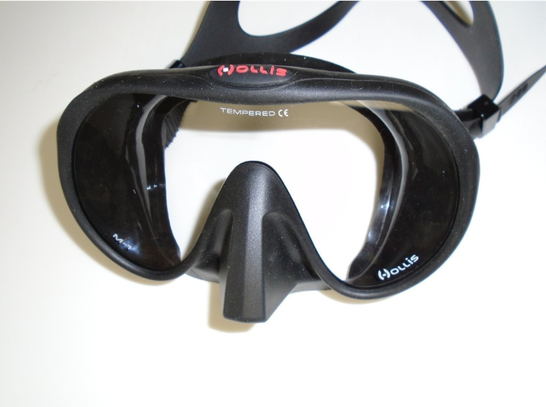 Hollis M1 Frameless Mask Wide View Low Volume Scuba Diving Snorkeling - BLACK