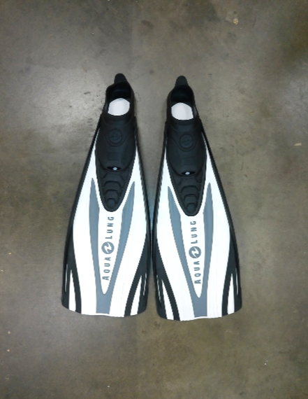 Aqualung Express Full Foot Fins Scuba Dive Snorkeling Size EU 36-37 US 4-5 WHITE