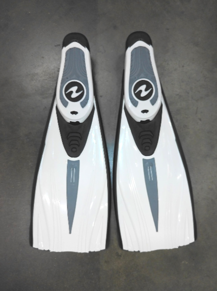 Aqualung Express Full Foot Fins Scuba Dive Snorkeling Size EU 36-37 US 4-5 WHITE