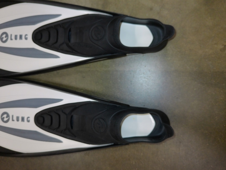 Aqualung Express Full Foot Fins Scuba Dive Snorkeling Size EU 36-37 US 4-5 WHITE