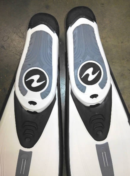 Aqualung Express Full Foot Fins Scuba Dive Snorkeling Size EU 36-37 US 4-5 WHITE