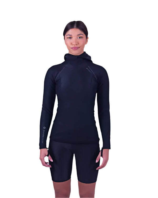 Sharkskin Womens Chillproof 2025 Long Sleeve Hooded Top