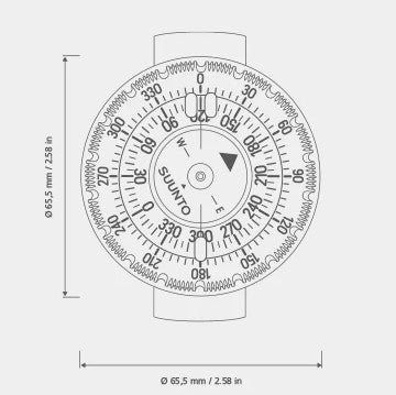 Suunto SK-8 Black Diving Compass