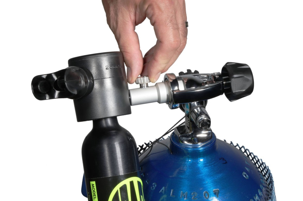Scuba Tank to Spare Air Refill Adapter - Yoke Style Fill Fitting