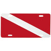 Scuba Flag License Plate Frame Cover for All Divers