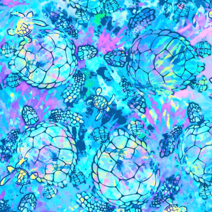 Spacefish Army Womens Turtle Tie Dye Rashguards