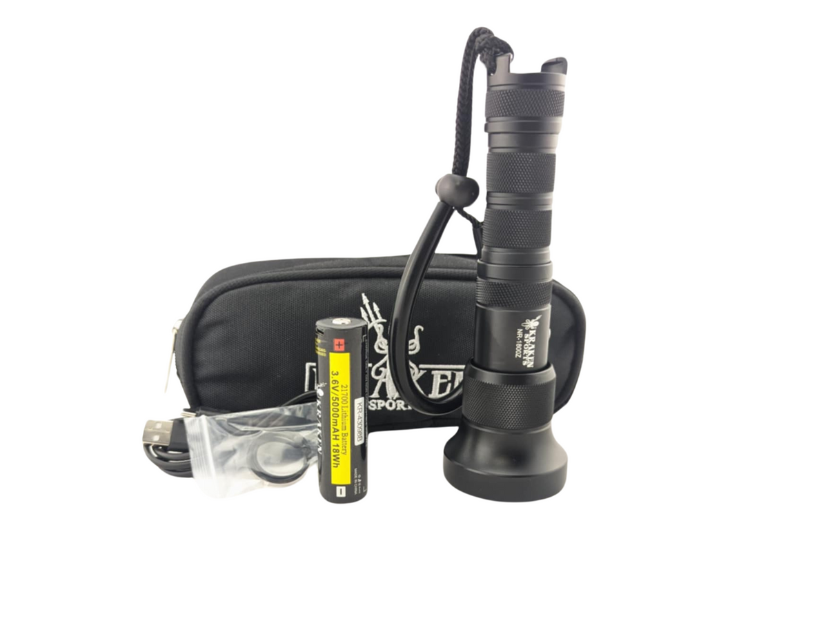 Kraken NR-1800 Zoom Dive Light – House of Scuba