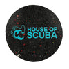 Lava Rubber Upcycled Rubber Material Coaster with House of Scuba Logo