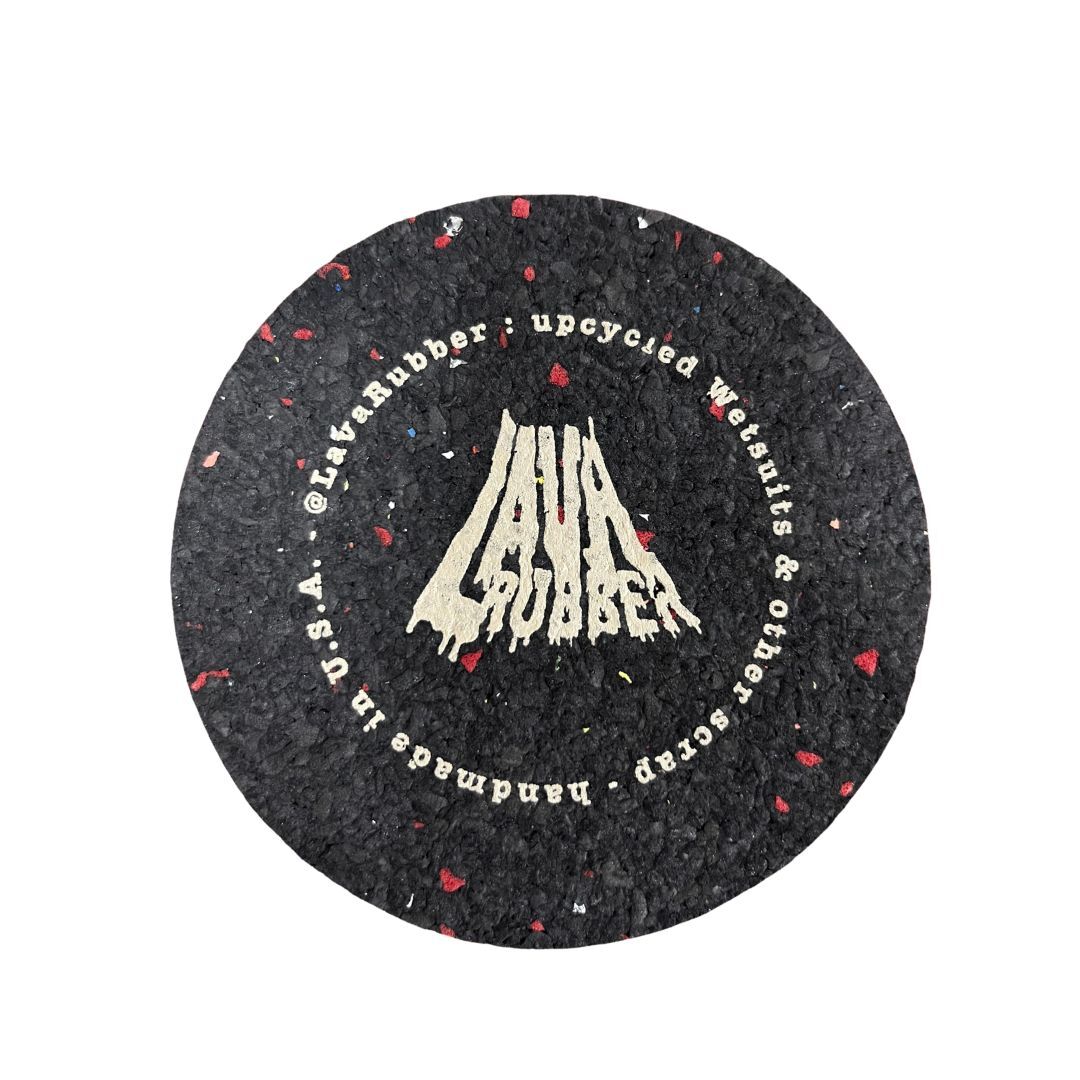 Lava Rubber Upcycled Rubber Material Coaster Set HOS Logo – House of Scuba