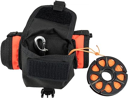 Akona 6ft Surface Marker Buoy with 20m Spool - Orange open