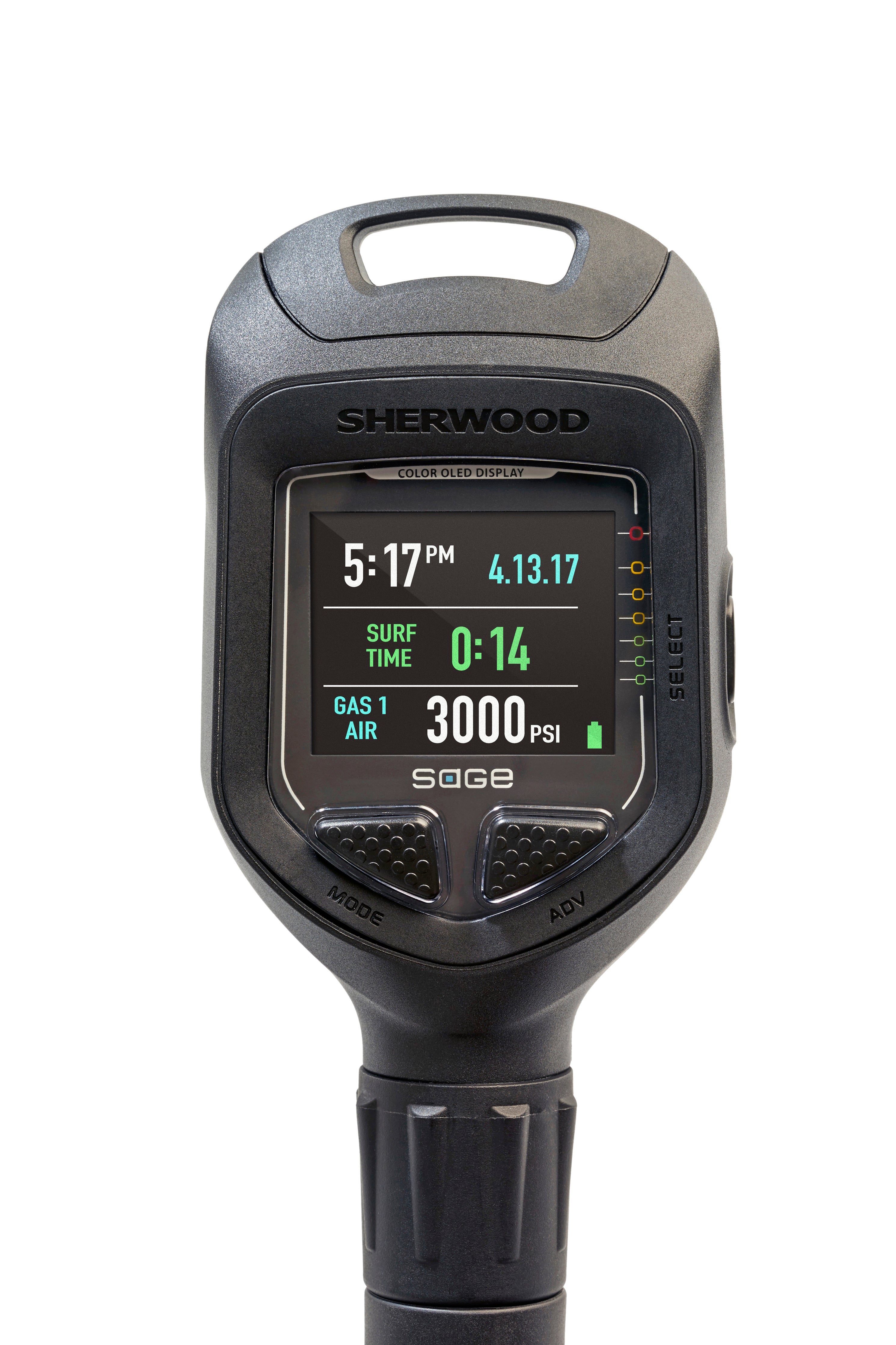 Sherwood Sage Dive Computer w/ OLED Color Screen & Bluetooth Technology