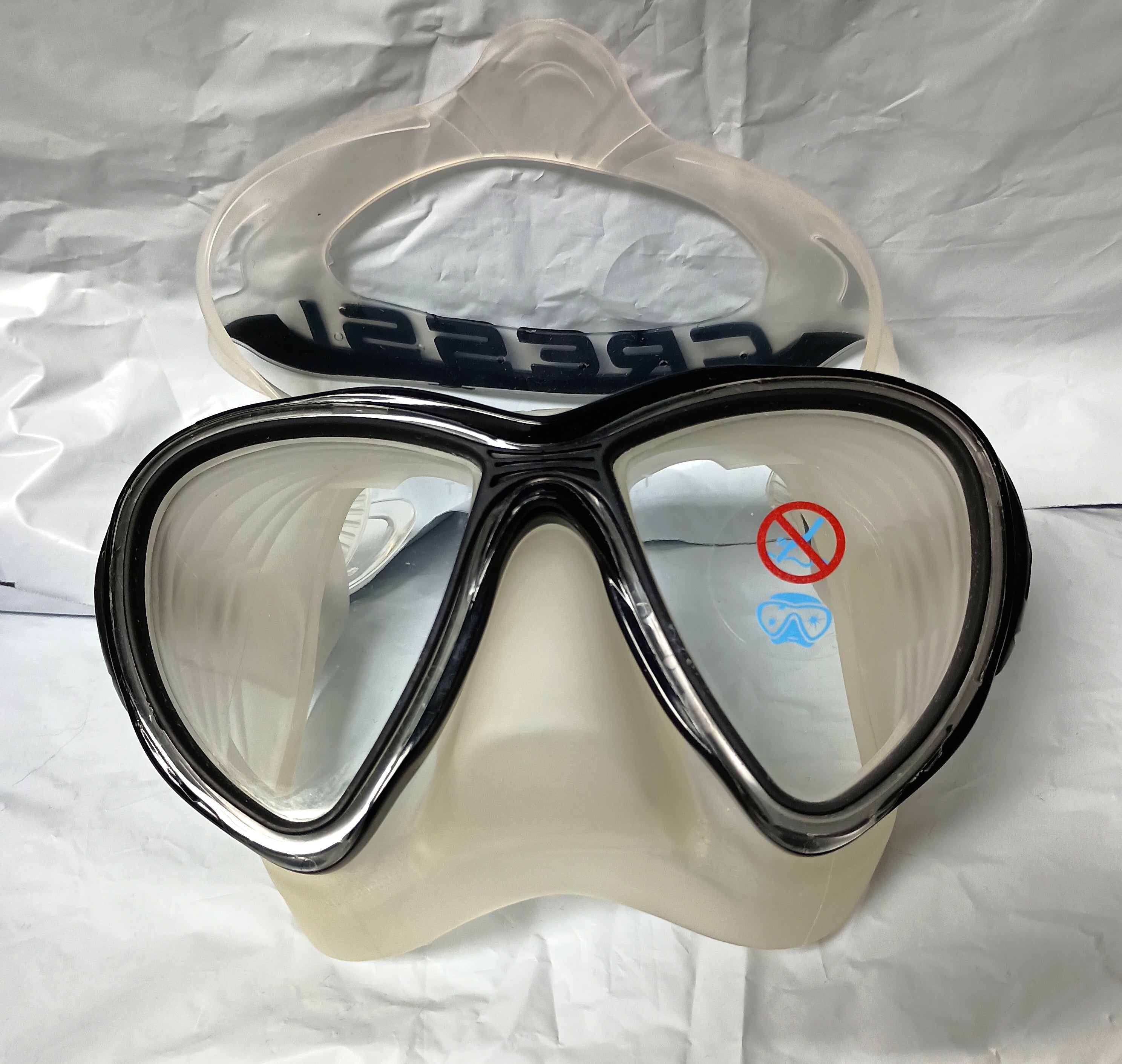 Cressi Quantum Mask 2-Lens Clear/Black