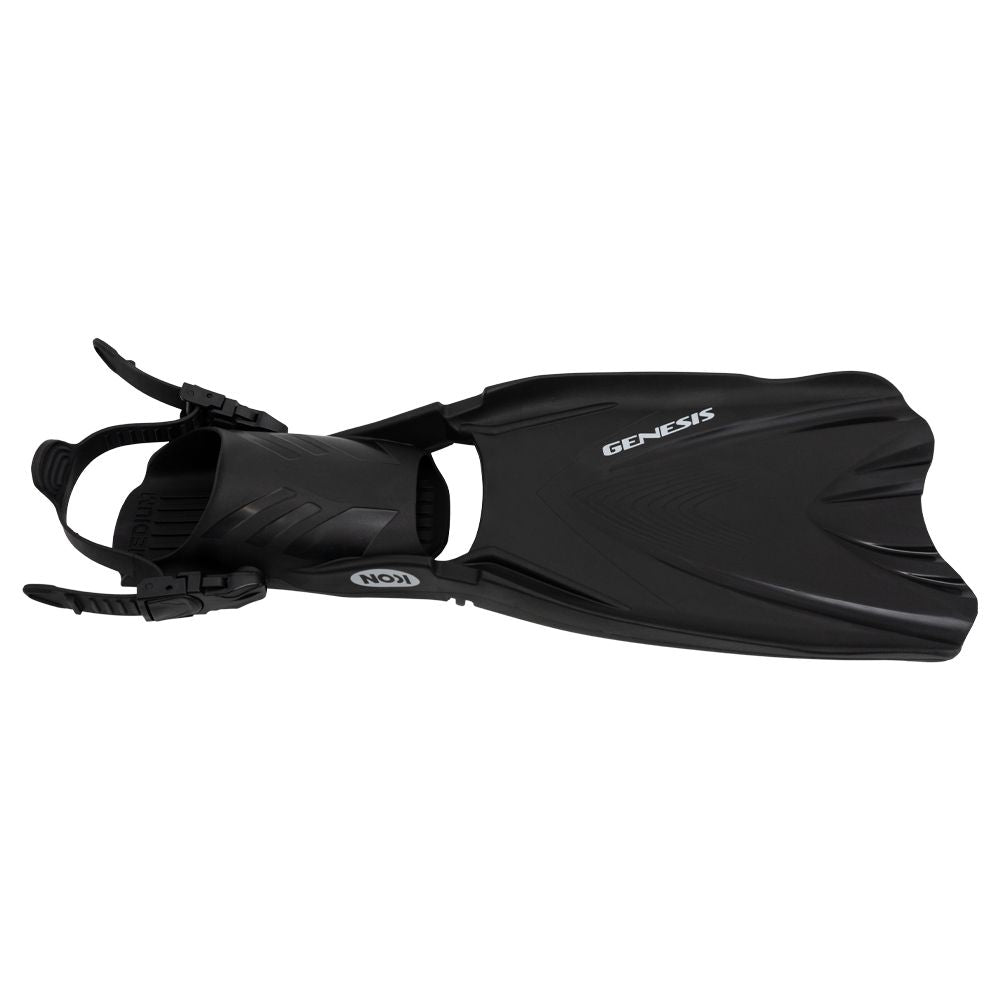 Genesis Icon Open Heel Fin - Black Side View
