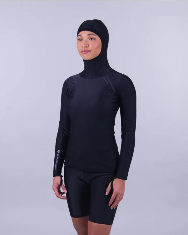 Sharkskin Womens Chillproof 2025 Long Sleeve Hooded Top