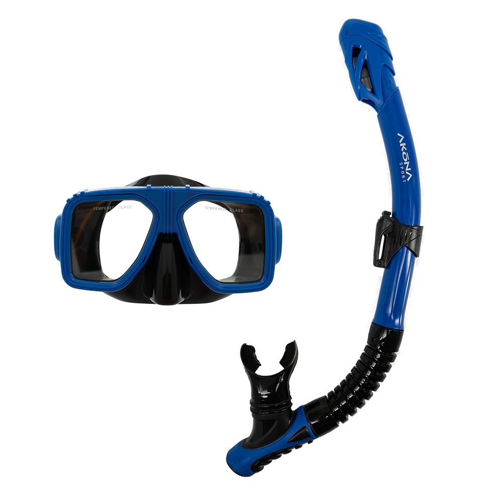 Akona Adult Mask and Snorkel Set Scuba Diving/Snorkeling Kit House of