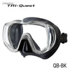 Tusa Freedom Tri-Quest 3-Window Panoramic View Wide Angle Scuba Diving Snorkeling Mask