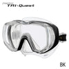 Tusa Freedom Tri-Quest 3-Window Panoramic View Wide Angle Scuba Diving Snorkeling Mask