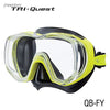 Tusa Freedom Tri-Quest 3-Window Panoramic View Wide Angle Scuba Diving Snorkeling Mask