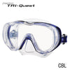 Tusa Freedom Tri-Quest 3-Window Panoramic View Wide Angle Scuba Diving Snorkeling Mask