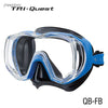 Tusa Freedom Tri-Quest 3-Window Panoramic View Wide Angle Scuba Diving Snorkeling Mask