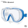 Tusa Freedom Tri-Quest 3-Window Panoramic View Wide Angle Scuba Diving Snorkeling Mask