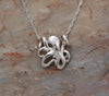 Big Blue Aquatic Mini Silver Pendant on 18